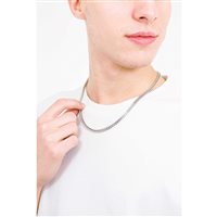 Necklace Sagapo Man Ripple in Steel SRP07 - SRP07